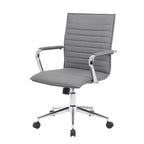 Sedia da ufficio in vinile, nero/grigio/bianco, monoposto, altezza regolabile