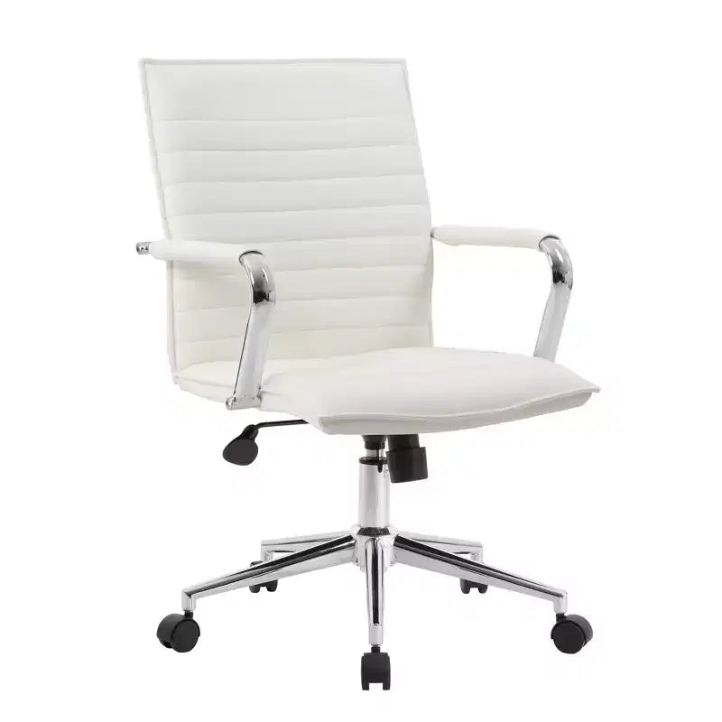 Sedia da ufficio in vinile, nero/grigio/bianco, monoposto, altezza regolabile