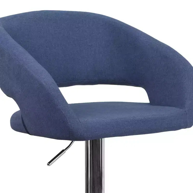 Sgabello da bar girevole regolabile in altezza, schienale medio imbottito, colori assortiti, per 1 persona