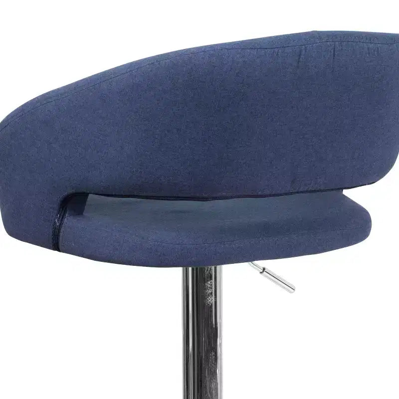Sgabello da bar girevole regolabile in altezza, schienale medio imbottito, colori assortiti, per 1 persona