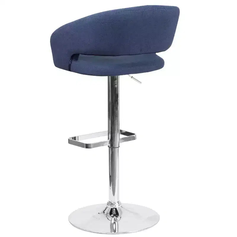 Sgabello da bar girevole regolabile in altezza, schienale medio imbottito, colori assortiti, per 1 persona