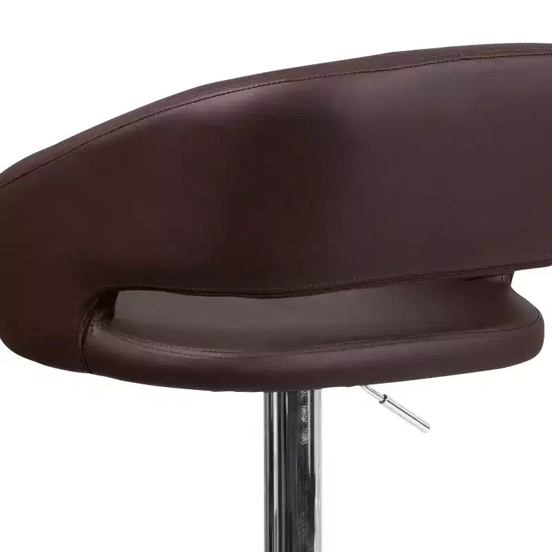 Sgabello da bar girevole regolabile in altezza, schienale medio imbottito, colori assortiti, per 1 persona