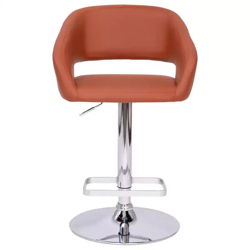 Sgabello da bar girevole regolabile in altezza, schienale medio imbottito, colori assortiti, per 1 persona