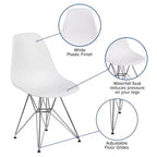 Poltroncina accentata modellata grigio muschio / bianca con base cromata, 1 posto