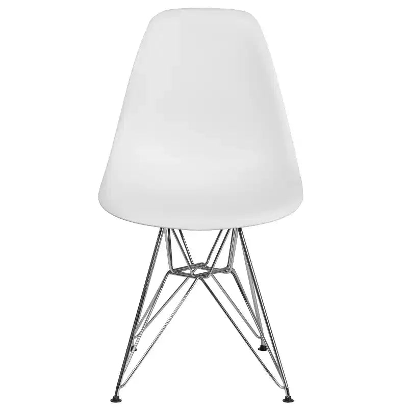 Poltroncina accentata modellata grigio muschio / bianca con base cromata, 1 posto