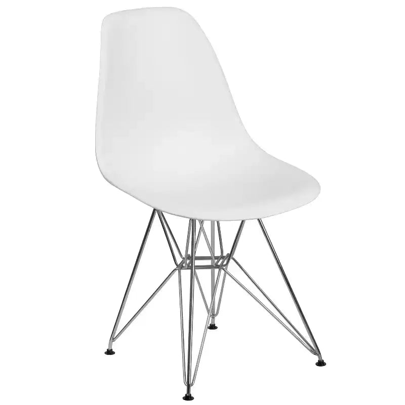 Poltroncina accentata modellata grigio muschio / bianca con base cromata, 1 posto