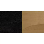 Sedia da pranzo con schienale a doghe verticali – Seduta Nera/Bordeaux/Legno e Struttura in Legno, Posti a sedere: 1