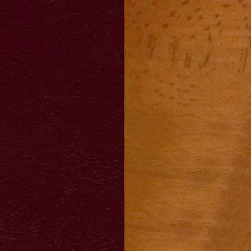 Sedia da pranzo con schienale a doghe verticali – Seduta Nera/Bordeaux/Legno e Struttura in Legno, Posti a sedere: 1