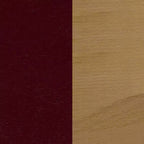 Sedia da pranzo con schienale a doghe verticali – Seduta Nera/Bordeaux/Legno e Struttura in Legno, Posti a sedere: 1